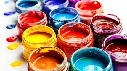 illustration splash ink and brush on white background