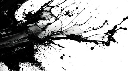 Obraz premium illustration splash ink and brush on white background