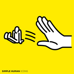 シンプルな人間のアイコンシリーズ,人を追い払う手の仕草