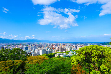 愛媛県松山市の町並み風景写真