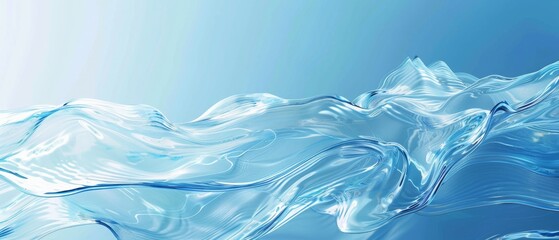 Close-up of clear blue water surface with gentle waves, showcasing the beauty and tranquility of nature. Ideal for themes of purity, calm, and freshness.