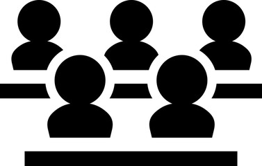 講義を受ける人々のアイコン