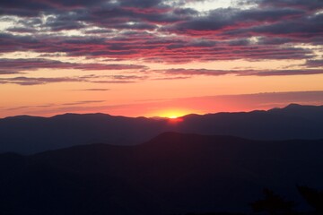 Great Smoky Mountains National Park Scenic Sunrise Landscape