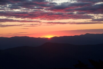 Naklejka premium Great Smoky Mountains National Park Scenic Sunrise Landscape