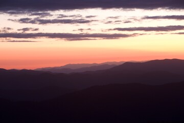 Fototapeta premium Great Smoky Mountains National Park Scenic Sunrise Landscape