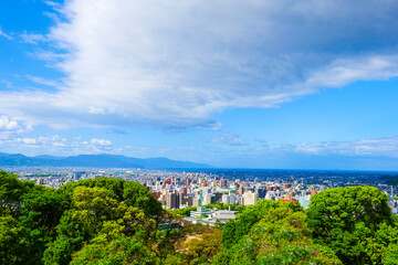 愛媛県松山市の町並み風景写真
