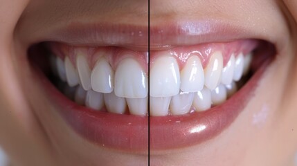 Fototapeta premium before and after teeth whitening transformation generative ai