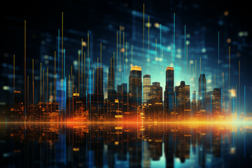 Fototapeta premium Business Financial Growth Economical Growth Success