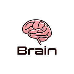 Brain Logo design vector template. Generate idea