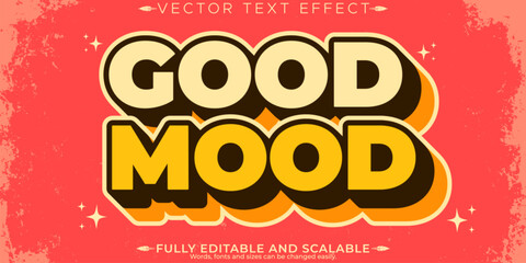 Retro vintage text effect, editable 70s and 80s text style