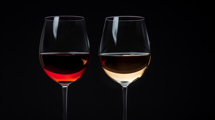 Glass of wine. Close-up: glass of wine. Ideal for themes related to wine, luxury and fine dining