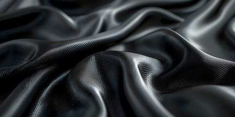 Textured Fabric Gradient Background in Abstract Black, Gray, Silver, and White. Concept Fabric Background, Gradient Colors, Abstract Design, Textured Material, Black, Gray, Silver, White