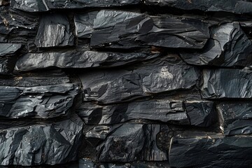 horizontal black stone texture for pattern and background