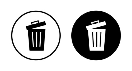Trash icon vector isolated on white background. trash can icon. Delete icon vector