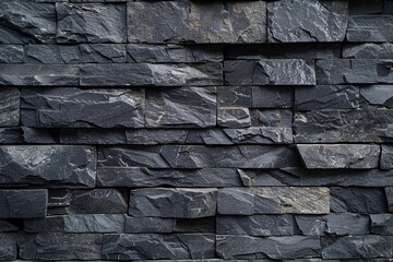 horizontal black stone texture for pattern and background
