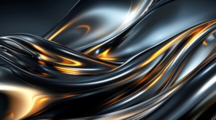 illustration 3D of fluid and wavy