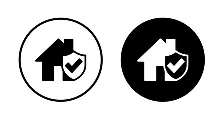 House insurance icon vector isolated on white background. house protection icon.
