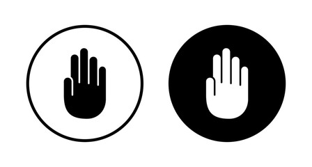 Obraz premium Hand icon vector isolated on white background. Hand gesture. hand stop