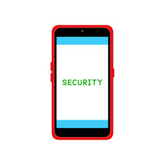 SECURITYと表示されたスマートフォン
