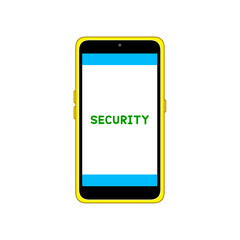 SECURITYと表示されたスマートフォン