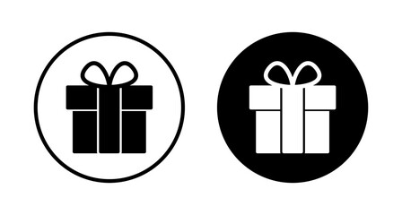 Gift icon vector isolated on white background. gift vector icon.  birthday gift