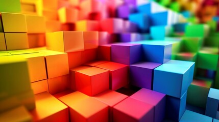 Obraz premium illustration abstract 3D geometric colorful backgrond