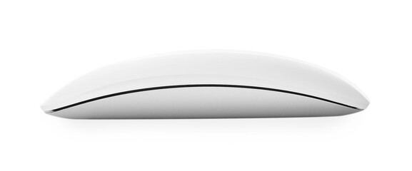 Modern wireless computer mouse isolated on white