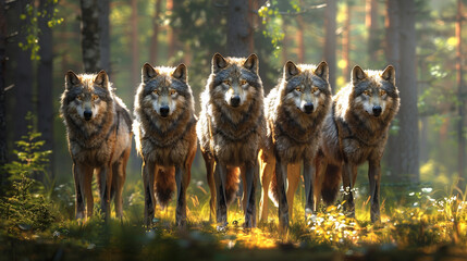 wolf in the woods