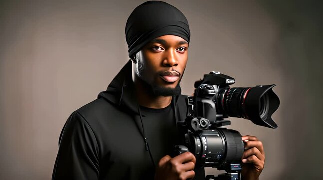 African Males Videographer. Capturing Culture