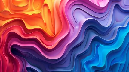 Obraz premium illustration abstract wave liquid and circle colorful