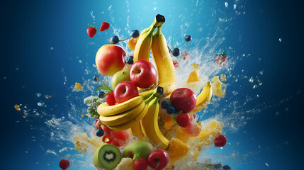 A tornado made of fruits