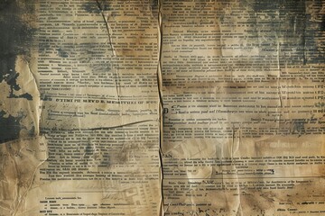 Newspaper paper grunge vintage old aged texture background