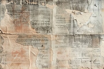 Newspaper paper grunge vintage old aged texture background