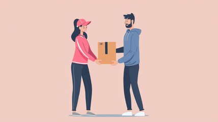 delivery man delivering orders generative ai