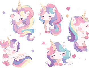 unicorn clipart vector for graphic resources	