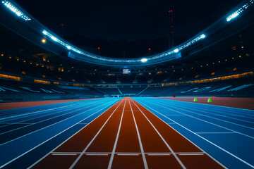 Sports stadium at night