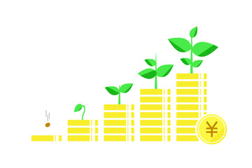 お金と芽の成長―資産が育つイメージ