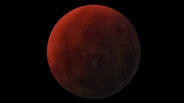 the rotating planet Mercury with the sun shining brightly