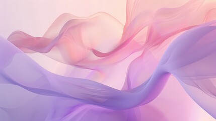 Obraz premium A minimalist abstract shapes and forms background featuring smooth curves and gentle gradients in soft pink and lavender, creating a serene and modern aesthetic.