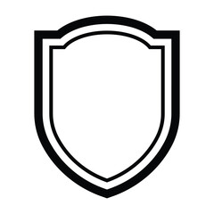 shield icon element with two lines, the outer line is thicker