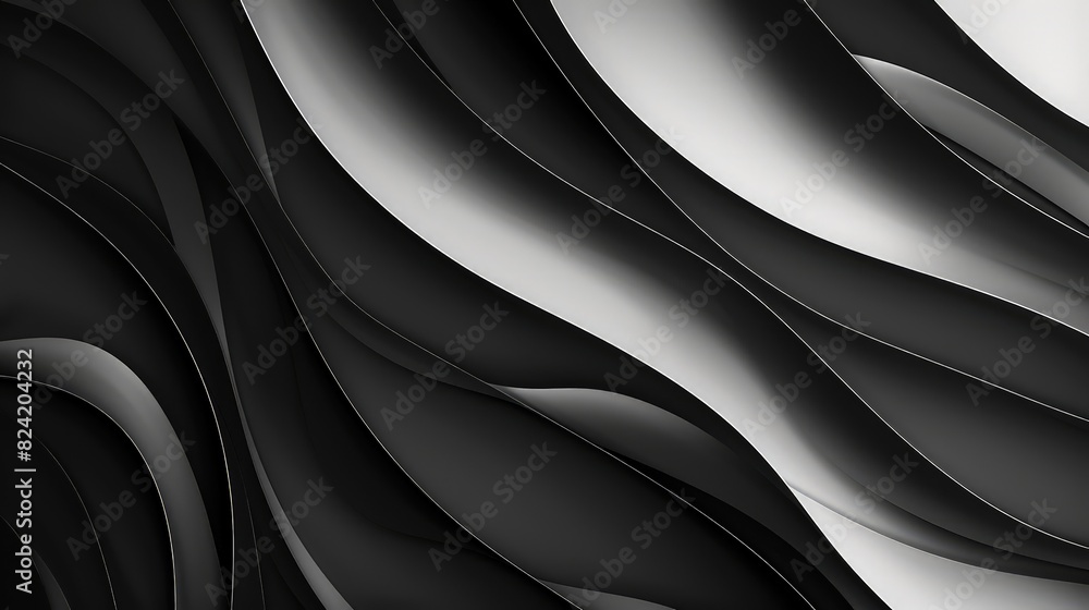 Wall mural a minimalist monochromatic abstract background with layered textures and gradients in black and whit