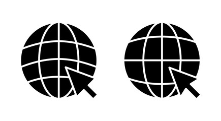 Web icon set. go to web icon. web click icon