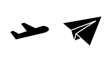 Plane icon set. Airplane icon vector. Flight transport symbol. Travel illustration. Holiday symbol