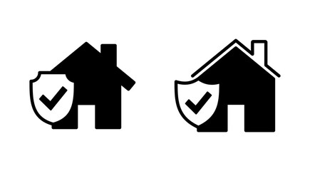 House insurance icon set. house protection icon.