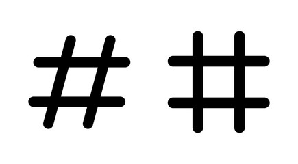 Hashtag icon set. hashtag symbol