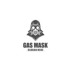 Gas mask logo vector illustration