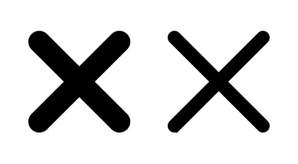 Obraz premium Close icon set. Delete icon vector. cross sign