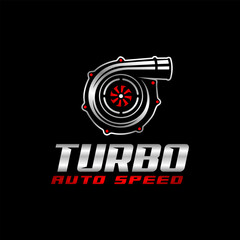 Turbo logo design automotive racing sport workshop garage, spare part. template