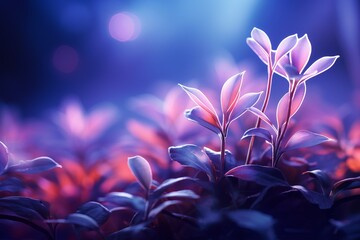 A close up of a field of purple flowers