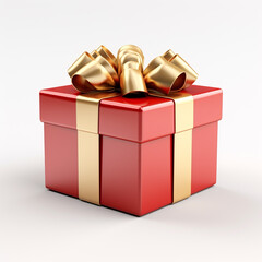 Gift box With ribbon isolated on a background